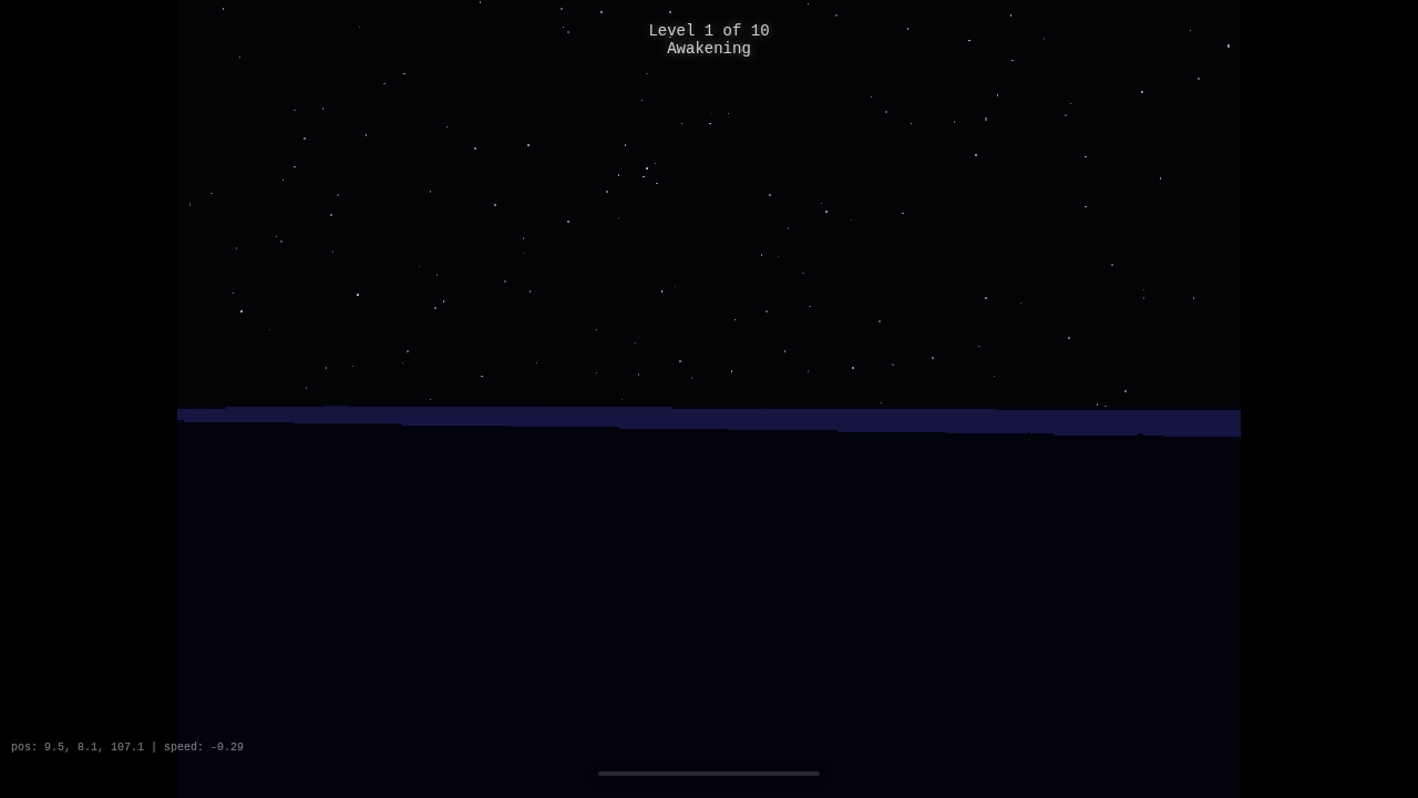 V1: Simple starfield and grid line
